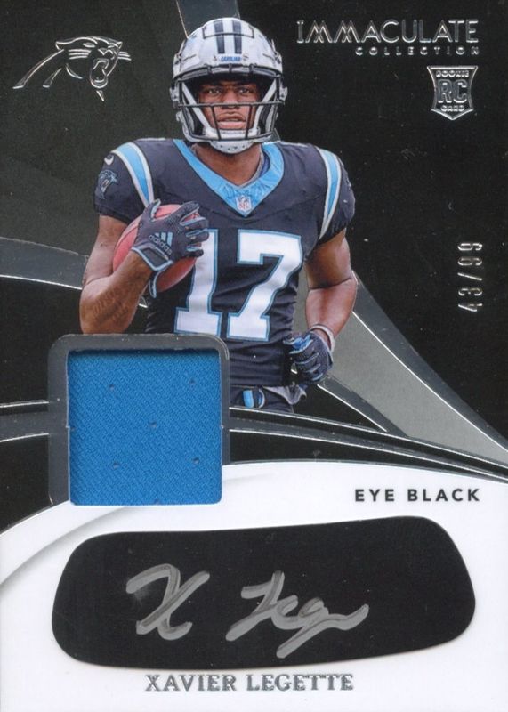 Xavier Legette 2024 Immaculate #EYE-XLE Immaculate Rookie Eye Black Jersey /99 RAW