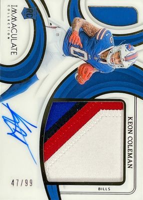 2024 Immaculate #PPRA-KCN Premium Patch Rookie Autographs /99