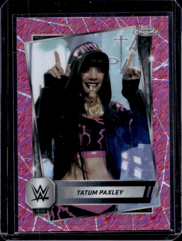 Tatum Paxley 2025 Topps Chrome WWE #105 Pink Shimmer Refractor RAW