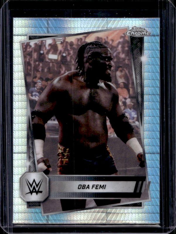 Oba Femi 2025 Topps Chrome WWE #113 Prism Refractor RAW