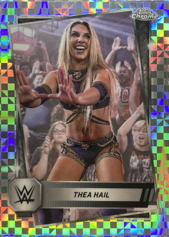 Thea Hail 2025 Topps Chrome WWE #81 X-Fractor RAW
