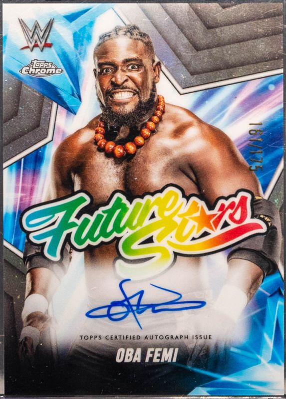 Oba Femi 2025 Topps Chrome WWE #FSA-OF Future Stars Autographs - Refractor /175 RAW