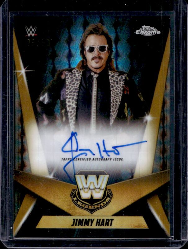 2025 Topps Chrome WWE #LCA-JH Legendary Chrome Autographs - Gold Geometric Refractor /50