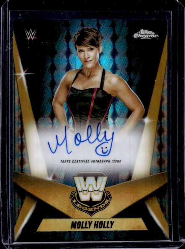 2025 Topps Chrome WWE #LCA-ML Legendary Chrome Autographs - Gold Geometric Refractor /50