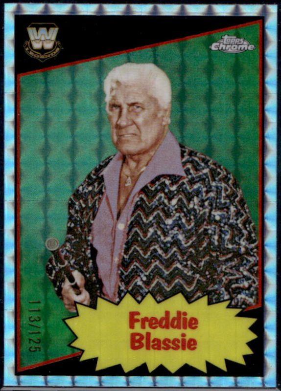 2025 Topps Chrome WWE #85TL-FB 1985 Legends - Aqua Geometric Refractor /125