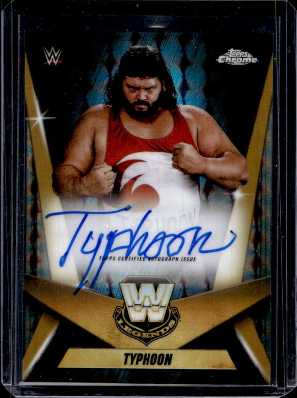 2025 Topps Chrome WWE #LCA-TY Legendary Chrome Autographs - Gold Geometric Refractor /50