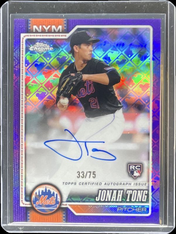 2026 Topps Chrome Logofractor Edition #RA-JTO Rookie Autographs - Purple Refractor /75