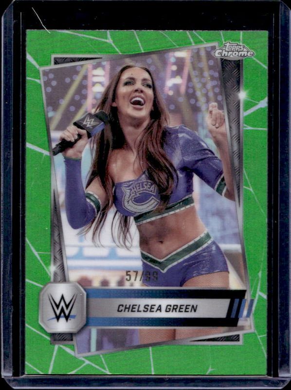 Chelsea Green 2025 Topps Chrome WWE #104 Green Refractor /99 Price