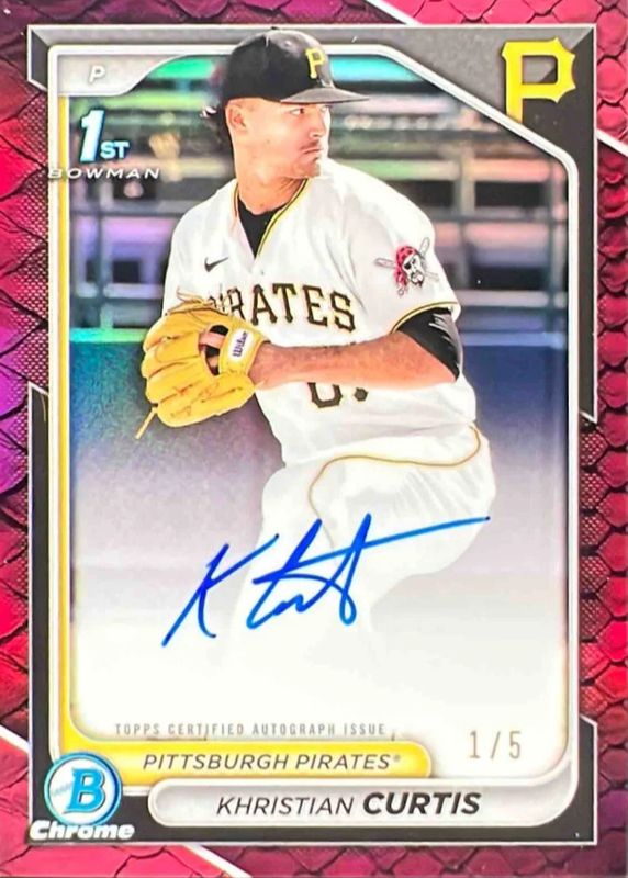 2024 Bowman Chrome #CPA-KC Prospect Auto - Reptilian Red Refractor /5 (1st)