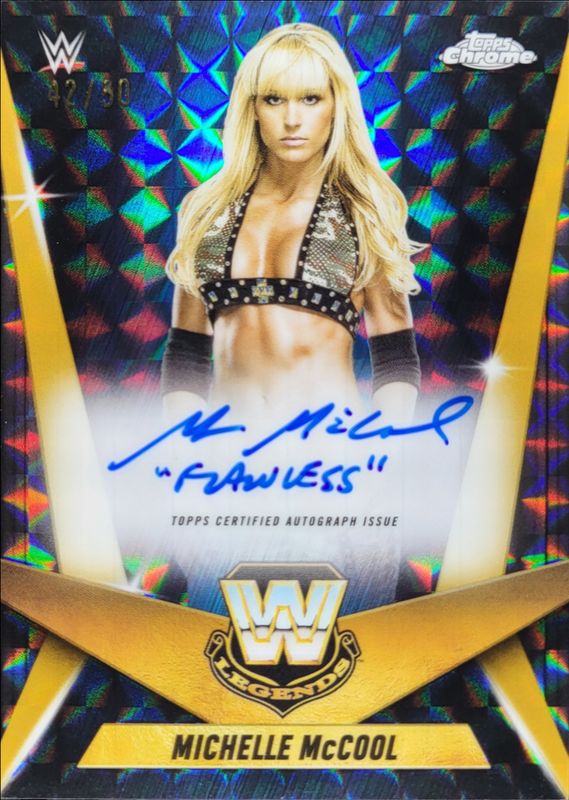 2025 Topps Chrome WWE #LCA-MM Legendary Chrome Autographs - Gold Geometric Refractor /50