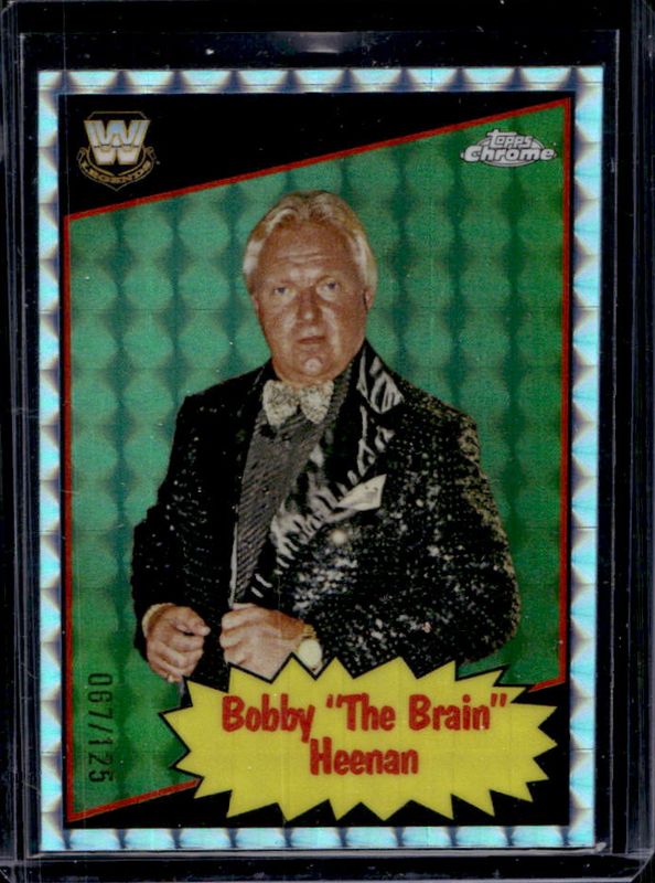Bobby Heenan 2025 Topps Chrome WWE #85TL-BH 1985 Legends - Aqua Geometric Refractor /125 RAW