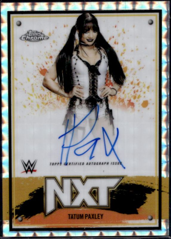 Tatum Paxley 2025 Topps Chrome WWE #NXT-TPX NXT Chrome Autographs - Geometric Refractor RAW