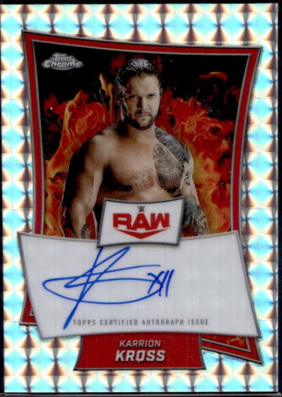 2025 Topps Chrome WWE #RBA-KAR Red Brand Autographs - Geometric Refractor