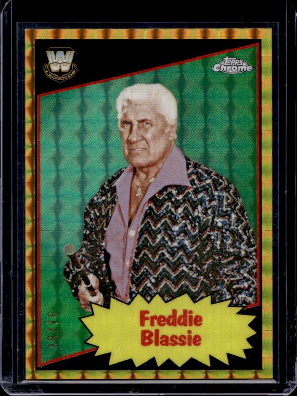 2025 Topps Chrome WWE #85TL-FB 1985 Legends - Gold Geometric Refractor /50