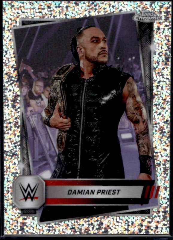 Damian Priest 2025 Topps Chrome WWE #46 Speckle Refractor /249 RAW