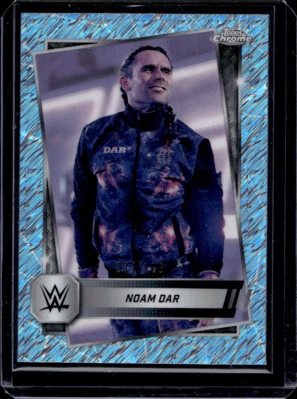 Noam Dar 2025 Topps Chrome WWE #142 Aqua Shimmer Refractor /199 RAW