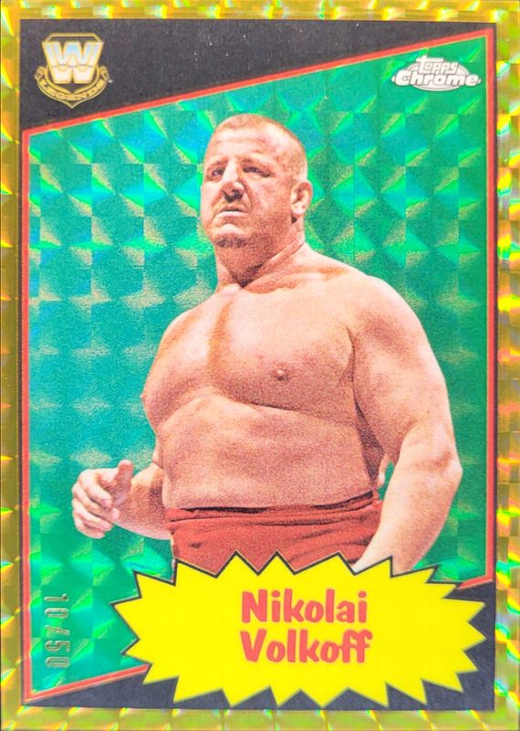 2025 Topps Chrome WWE #85TL-NV 1985 Legends - Gold Geometric Refractor /50