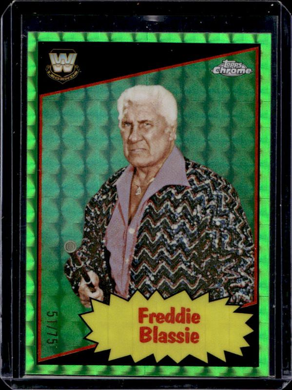 2025 Topps Chrome WWE #85TL-FB 1985 Legends - Neon Green Geometric Refractor /75
