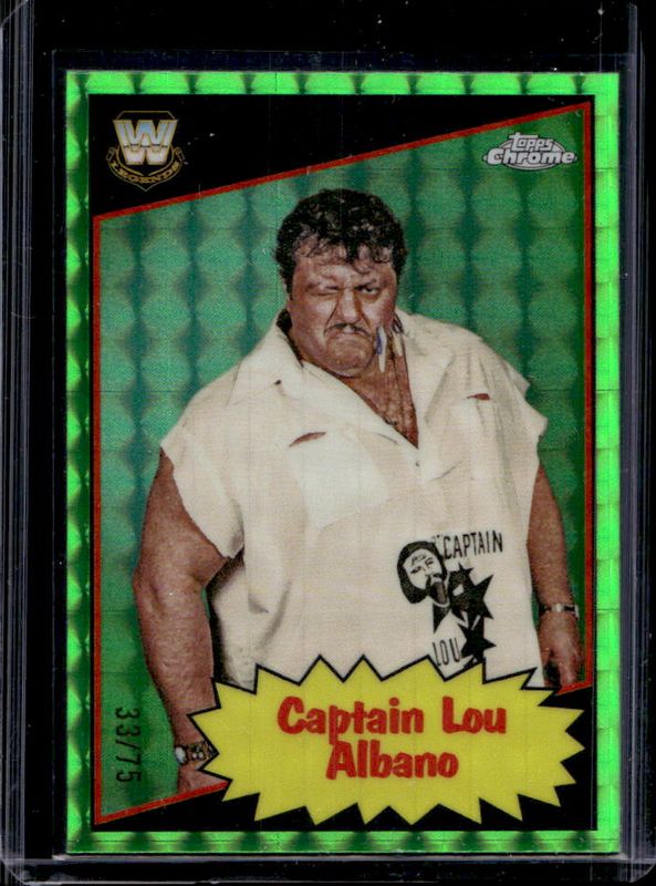 2025 Topps Chrome WWE #85TL-CL 1985 Legends - Neon Green Geometric Refractor /75