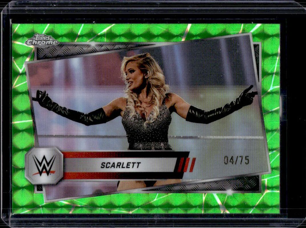 2025 Topps Chrome WWE #101 Neon Green Geometric Refractor /75