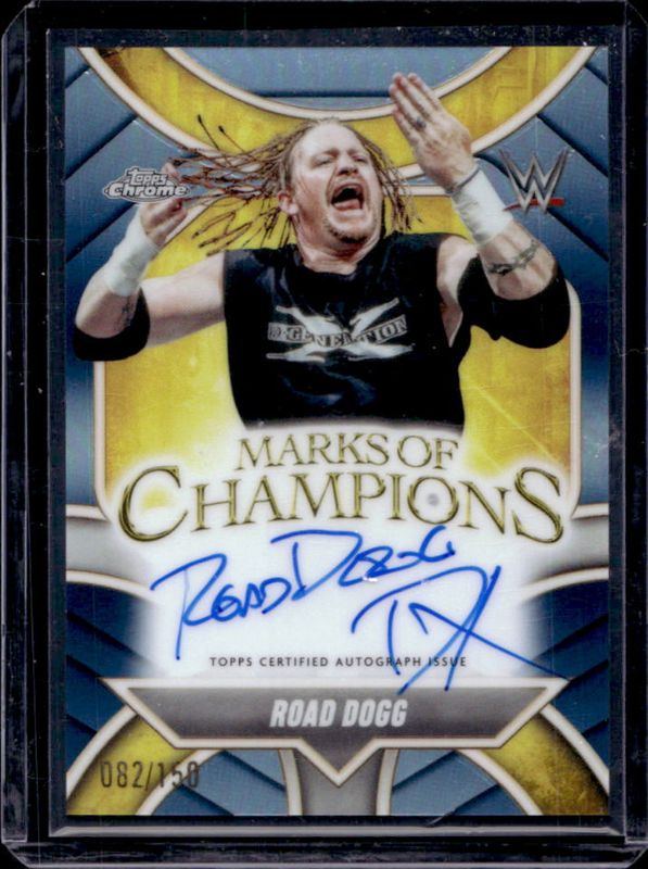 2025 Topps Chrome WWE #MOC-RDG Marks of Champions Autographs - Blue Refractor /150