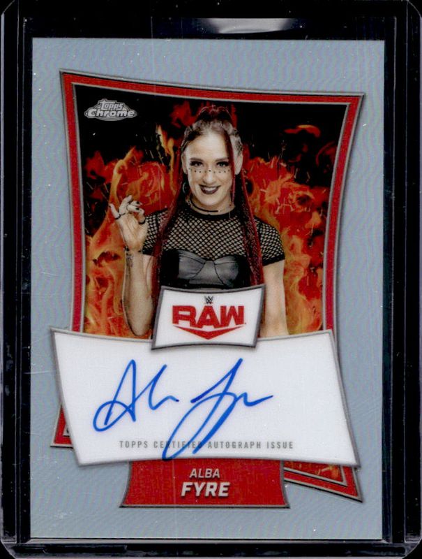 Alba Fyre 2025 Topps Chrome WWE #RBA-ALB Red Brand Autographs RAW