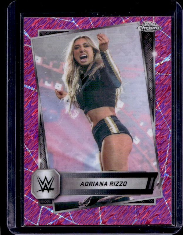 2025 Topps Chrome WWE #18 Pink Shimmer Refractor