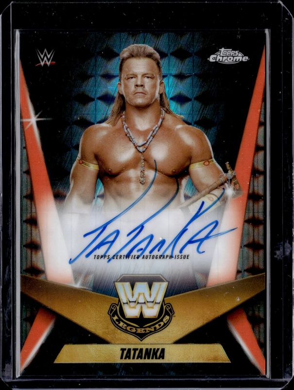2025 Topps Chrome WWE #LCA-TT Legendary Chrome Autographs - Orange Geometric Refractor /25