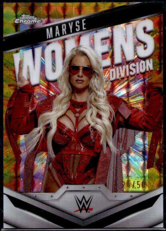 2025 Topps Chrome WWE #WD-MAR Women's Division - Gold Geometric Refractor /50