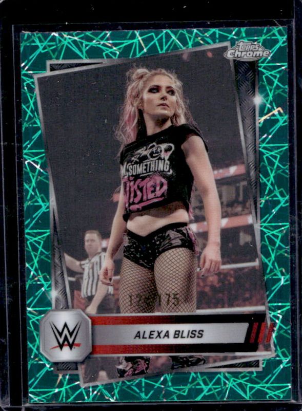 Alexa Bliss 2025 Topps Chrome WWE #107 Teal Lazer Refractor /175 RAW