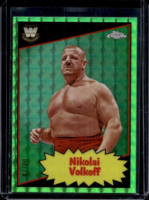 2025 Topps Chrome WWE #85TL-NV 1985 Legends - Neon Green Geometric Refractor /75