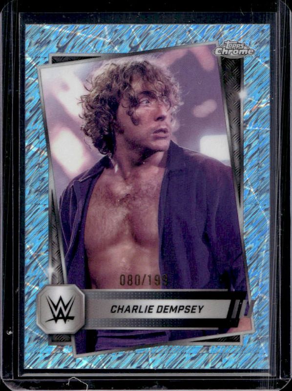 Charlie Dempsey 2025 Topps Chrome WWE #200 Aqua Shimmer Refractor /199 RAW