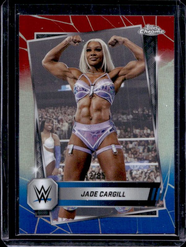 2025 Topps Chrome WWE #25 Red White Blue Refractor