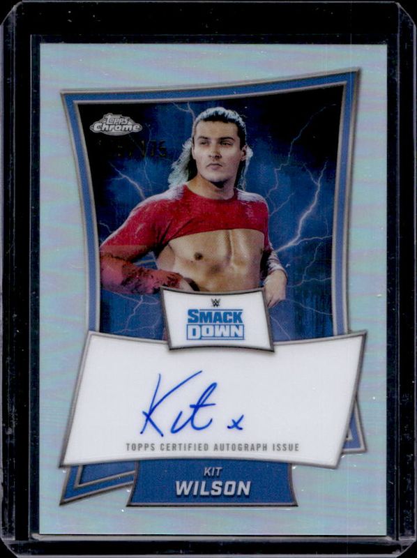 Kit Wilson 2025 Topps Chrome WWE #BBA-KIT Blue Brand Autographs - Refractor RAW