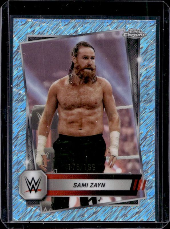 2025 Topps Chrome WWE #103 Aqua Shimmer Refractor /199