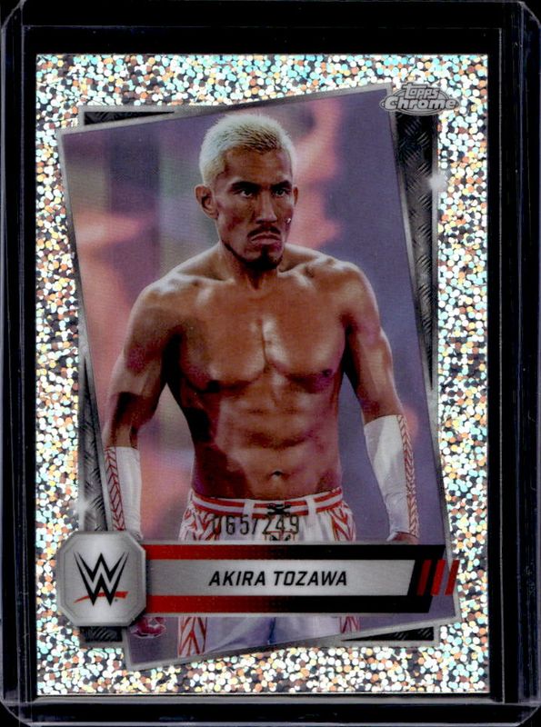Akira Tozawa 2025 Topps Chrome WWE #71 Speckle Refractor /249 RAW