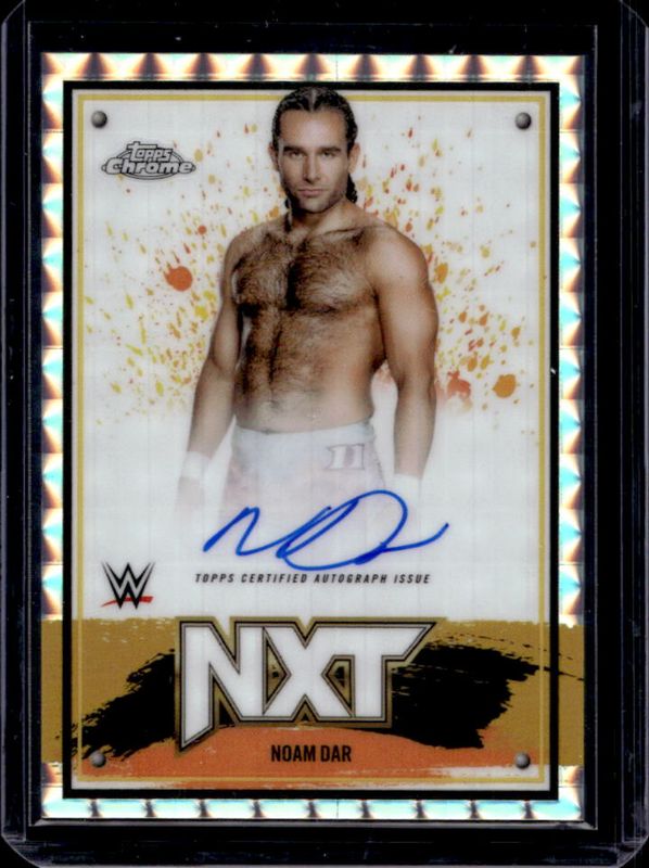 Noam Dar 2025 Topps Chrome WWE #NXT-DAR NXT Chrome Autographs - Geometric Refractor RAW