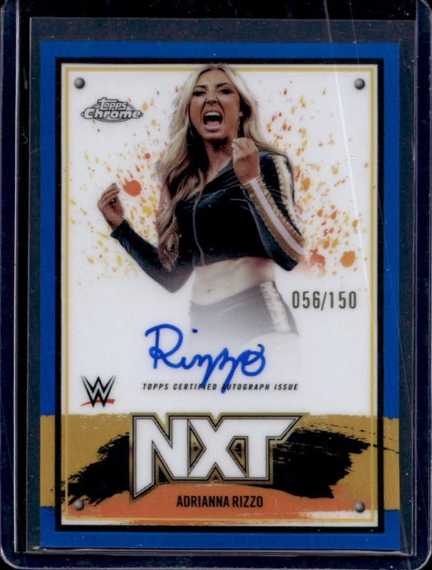 2025 Topps Chrome WWE #NXT-ARZ NXT Chrome Autographs - Blue Refractor /150