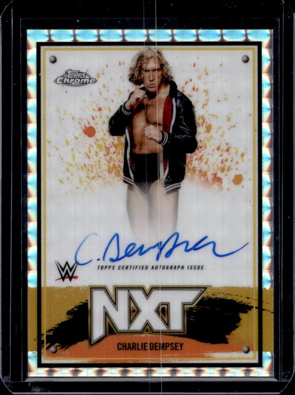 Charlie Dempsey 2025 Topps Chrome WWE #NXT-CHD NXT Chrome Autographs - Geometric Refractor RAW