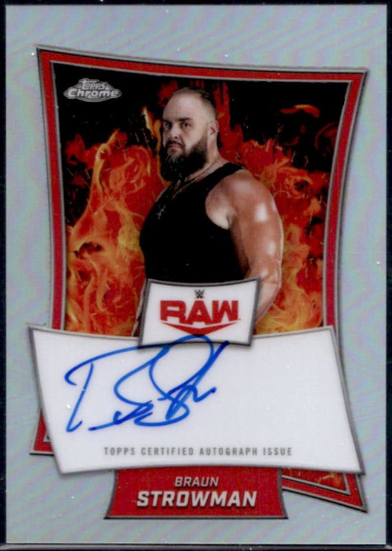 2025 Topps Chrome WWE #RBA-BRA Red Brand Autographs - Refractor