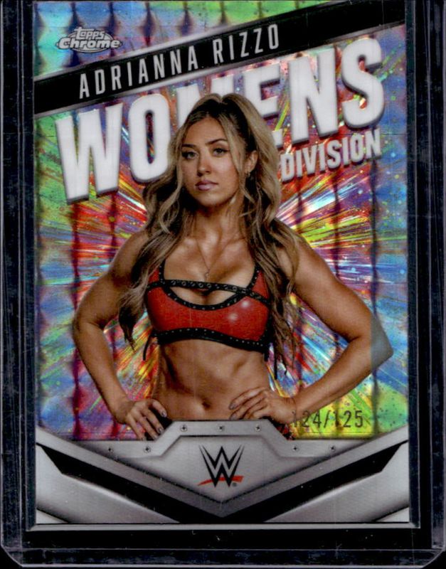 Adriana Rizzo 2025 Topps Chrome WWE #WD-ADR Women's Division - Aqua Geometric Refractor /125 RAW
