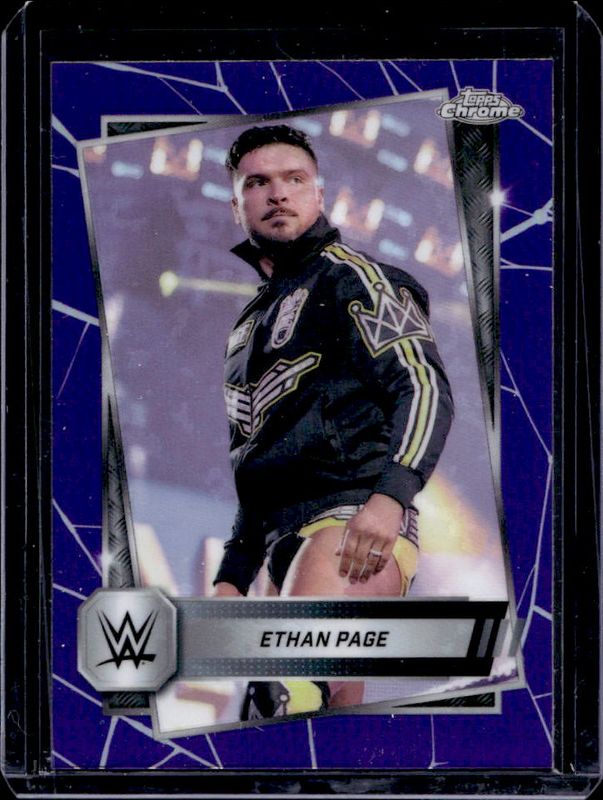 Ethan Page 2025 Topps Chrome WWE #26 Purple Refractor RAW