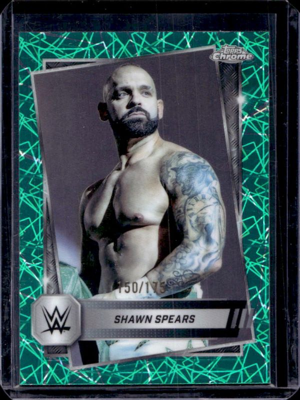 Shawn Spears 2025 Topps Chrome WWE #30 Teal Lazer Refractor /175 RAW
