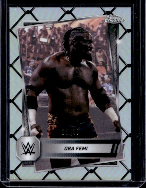 Oba Femi 2025 Topps Chrome WWE #113 Refractor RAW