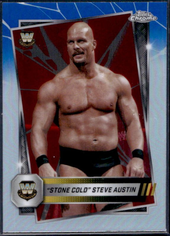 2025 Topps Chrome WWE #91 Red & Blue Refractor