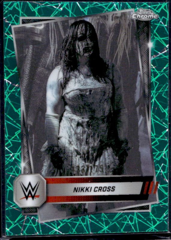 Nikki Cross 2025 Topps Chrome WWE #75 Teal Lazer Refractor /175 RAW