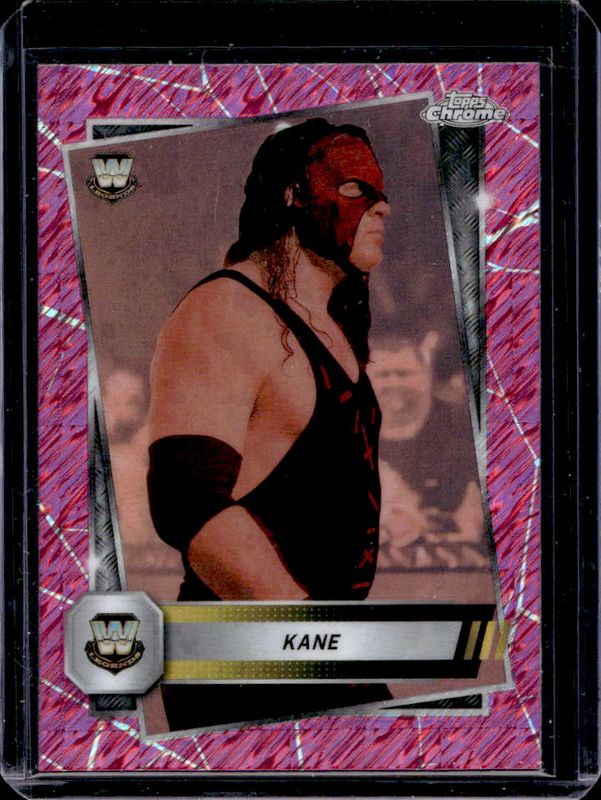 Kane 2025 Topps Chrome WWE #4 Pink Shimmer Refractor RAW