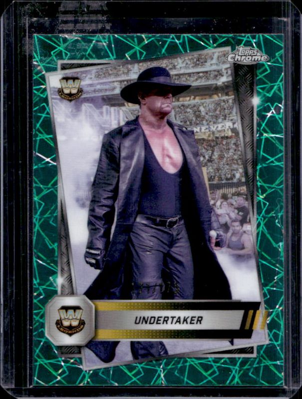 Undertaker 2025 Topps Chrome WWE #21 Teal Lazer Refractor /175 RAW