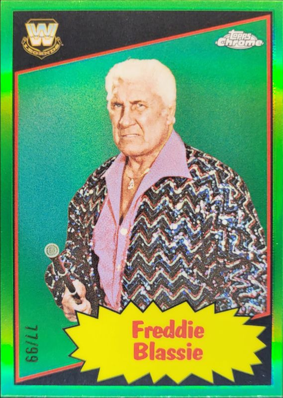 2025 Topps Chrome WWE #85TL-FB 1985 Legends - Neon Green Refractor /99