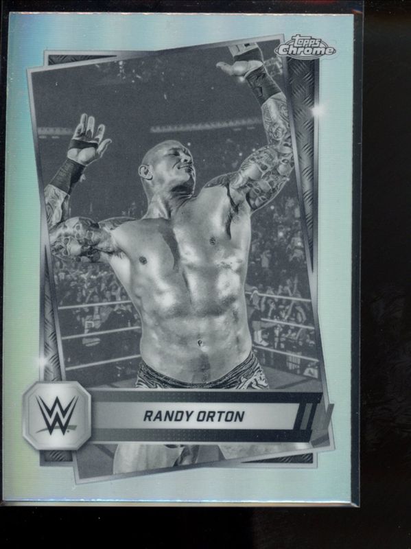 Randy Orton 2025 Topps Chrome WWE #14 Sepia Refractor RAW